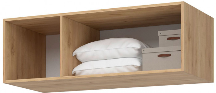 Лион АН-02 Антресоль 1200 (1200х400х550) Дуб крафт/Графит серый