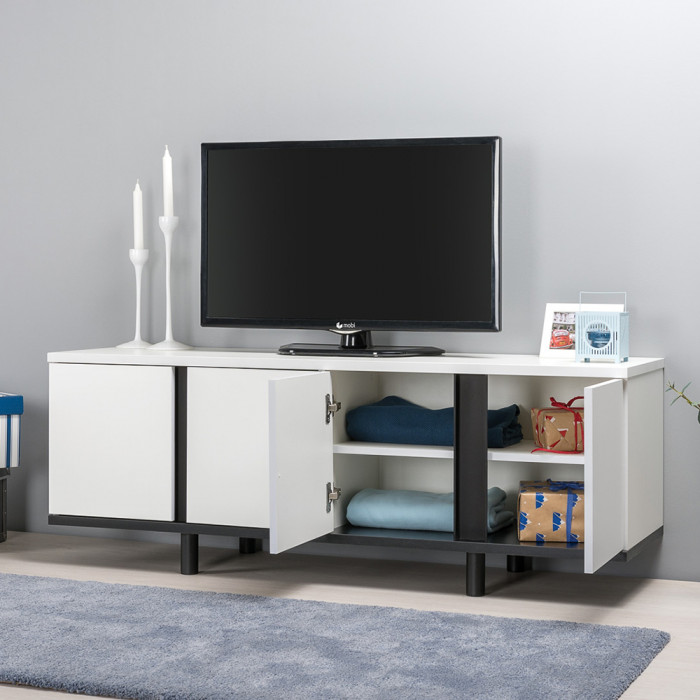 Валенсия Спальня № 35, цвет ЛДСП белый шагрень/чёрный/МДФ белый шагрень, ортопед есть, сп. м. 1600х2000 мм., б/м