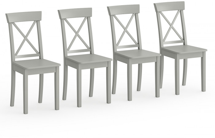 Четыре стула Мебель--24 Гольф-14 разборных, серый