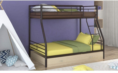 Двухъярусная кровать Гранада-2Я (Ясень шимо светлый, Слоновая кость)