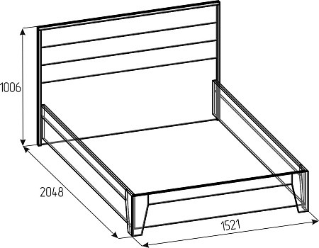 Кровать с ортопедическим основанием (металл) Айрис 308 Люкс 140х200, дуб