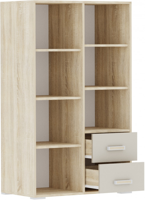 Стеллаж книжный малый Бланка, Дуб сонома/Кашемир