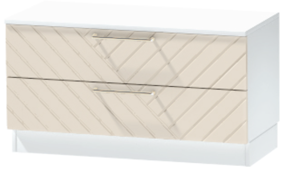 Тумба-5 прикроватная напольная "Иннэс-7", Белый/Тирамису матовый