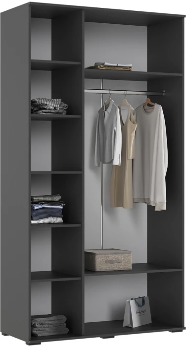 Норд Шкаф 3-х створчатый 1200 с антресолью, Графит/Изумруд