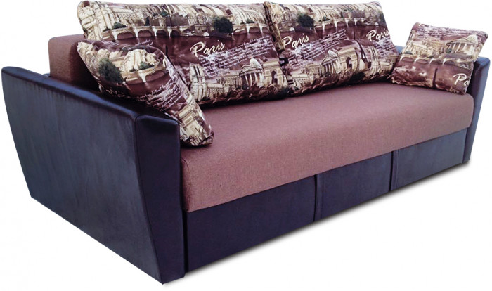 Диван еврокнижка ПАРИЖ 160 рогожка+жакард