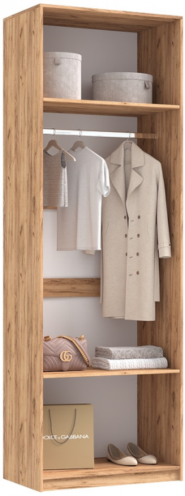 Тумба с зеркалом и шкафом 2-х ств Марвэл, Крафт золотой/Мальта