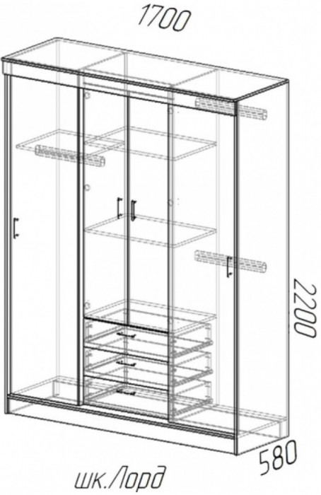 Лорд Шкаф-купе (Белый)