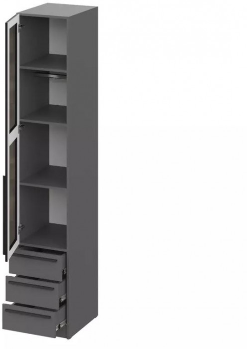 мс Берген ПС3Я-400 серый графит/софт черный