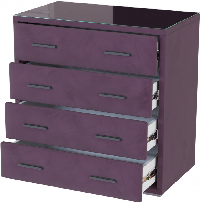 Интерьерный комод со стеклом винный