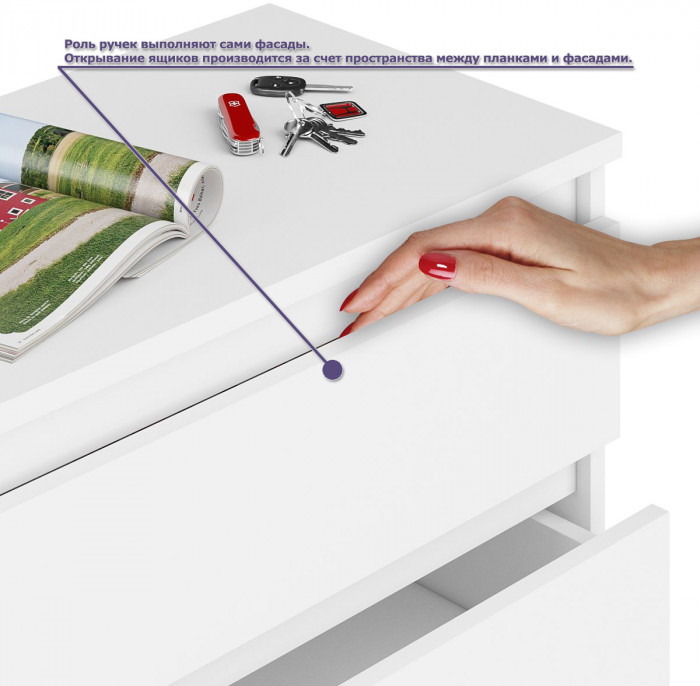 Мори Стол компьютерный МС-6 правый + Комод МК800.4, цвет белый, ШхГхВ 170,4х50х94 см., выдвижные ящики справа, НЕ универсальная сборка