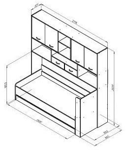 Дельта-21.03 Детская кровать с антресолью, Розовый
