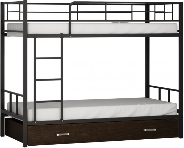 Двухъярусная кровать Севилья 2Я (Черный, Крем)