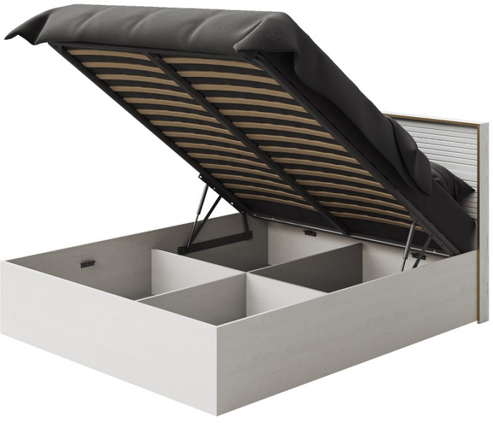 Кровать 160х200 "Монтиз" с подъемным основанием - Дуб мадура/Эвкалипт