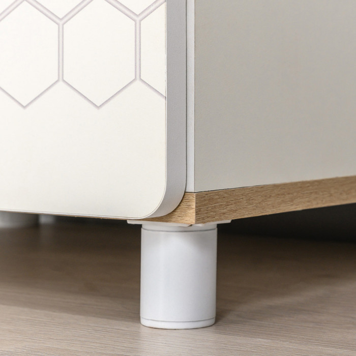 Эйп 11.40 Кровать + 13.14 Стеллаж, цвет белый/дуб белый, сп. м. 800х1600 мм., б/м, основание есть, макс. нагрузка 80 кг., рек. выс. матр. 120 мм.