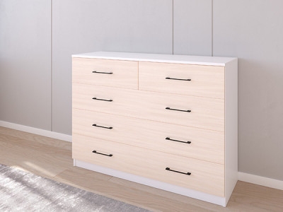 Комод 04/16 120х40х90 Белый/Дуб молочный