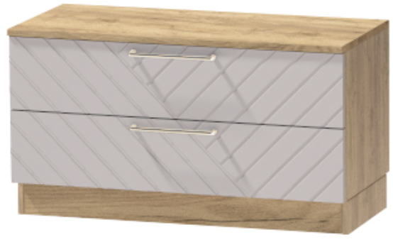 Тумба-5 прикроватная напольная "Иннэс-7", Крафт золотой/Грэй софт