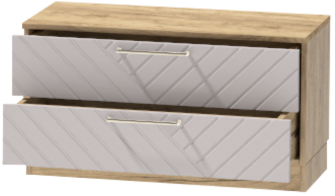 Тумба-5 прикроватная напольная "Иннэс-7", Крафт золотой/Грэй софт