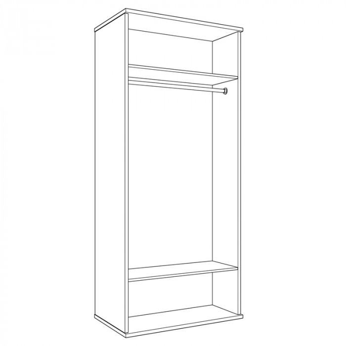 Шкаф 2-х дверный (корпус) Парма Нео