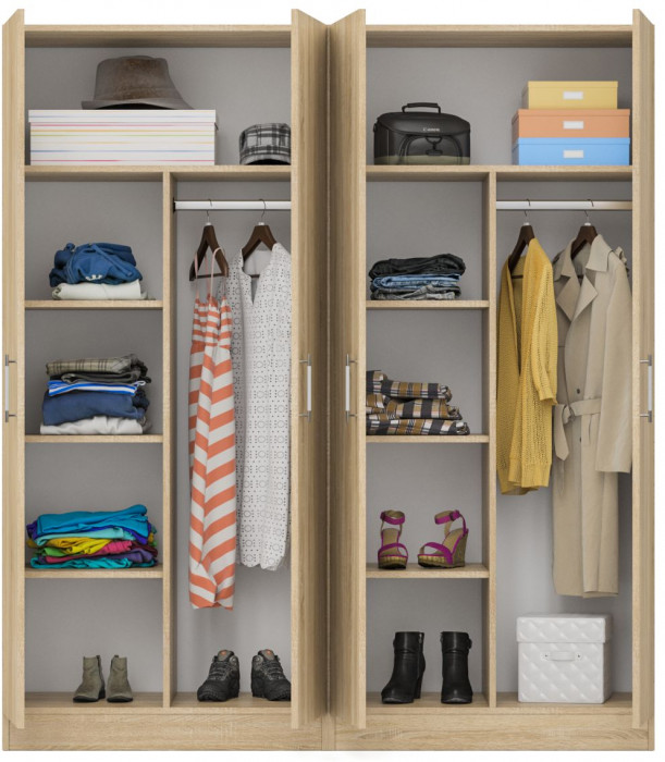 Шкаф 2-х створчатый + Шкаф 2-х створчатый Стандарт, дуб сонома