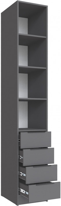 Шкаф Мадрид (0,4) с 4 ящ., Графит серый