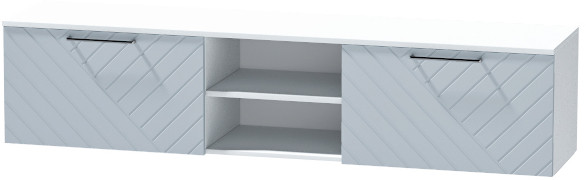 Тумба для ТВ-техники подвесная "Иннэс-7", Белый/Монблан Р-826