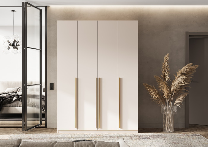 Ларго Шкаф 4-х створчатый 1600 (1 полка/2ящика), Кашемир