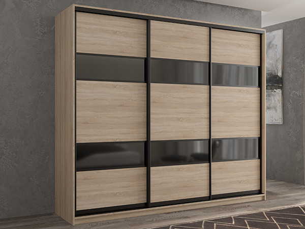 Шкаф-купе Кааппи 7 Сонома Светлый 180х45х230 см