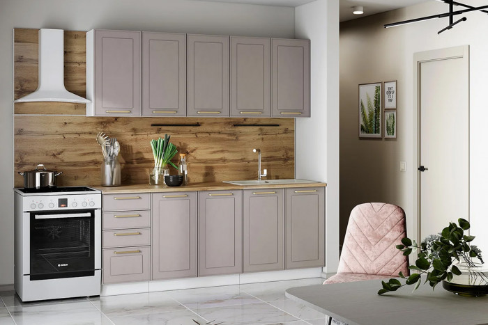 Кухня Милена 2,0м, Белый, Макиато