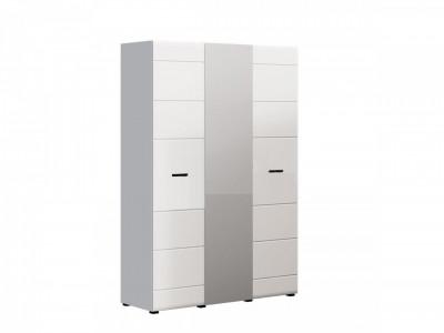 Нэнси New МДФ Шкаф 3-дверный (Белый, Белый глянец)