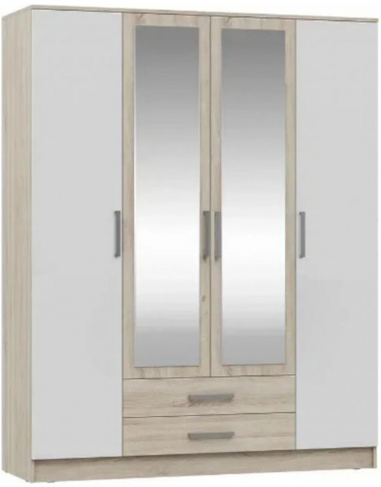 Модульная спальня Мартина, композиция 2 (Белый глянец, Дуб Сонома)