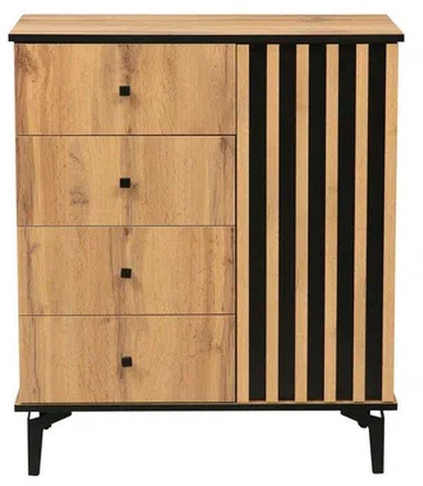 Комод Либерти 51.05 (опора h150) Дуб вотан/Черный