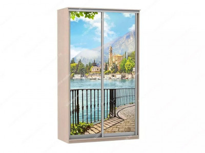 Шкаф купе Модерн 905х600 2-х дверный фотопечать №4 ясень