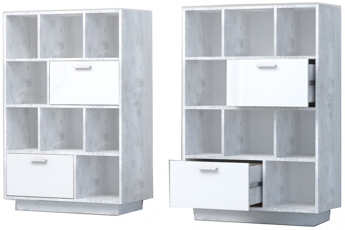 Эго Комод К-1 ПД (Камень Темный/Бетон Светлый)