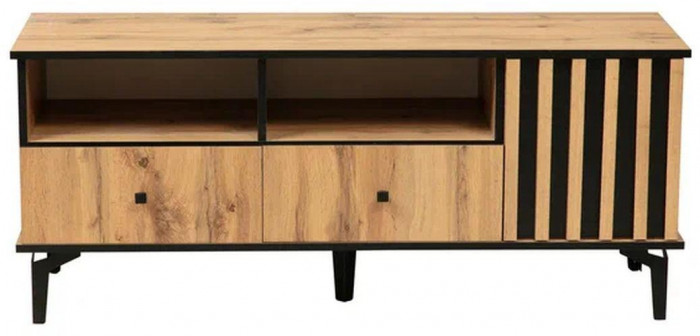 Тумба под ТВ Либерти 51.06 (опора h150) Дуб вотан/Черный