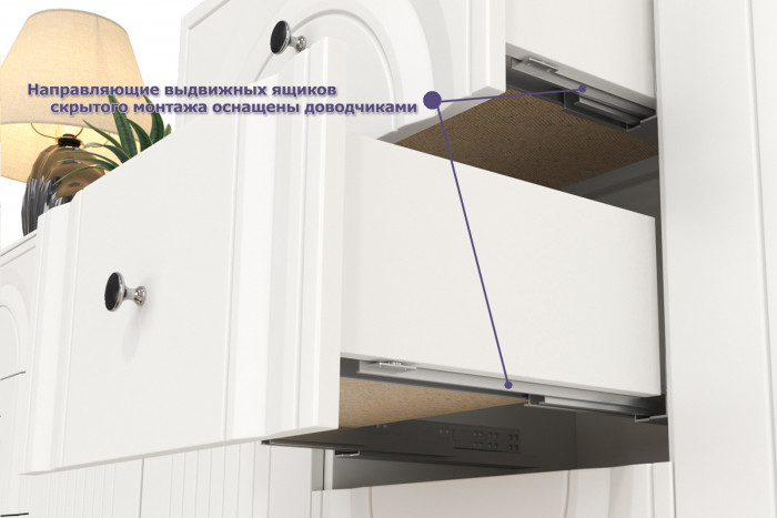 Валенсия Гостиная № 071, цвет ЛДСП белый шагрень/МДФ белый шагрень, ШхГхВ 327,2х38,3х225,2 см., ниша для ТВ 133х38х117 см., универсальная сборка