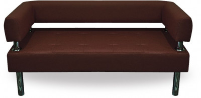 Диван Бизнес 100, экокожа, коричневый