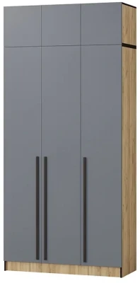 Шкаф Бастион 1200 с антресолью, Графит/Дуб крафт золотой