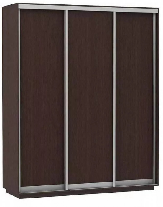 Шкаф купе Модерн 2076х450 3-х дверный 3-х секционный глухой венге