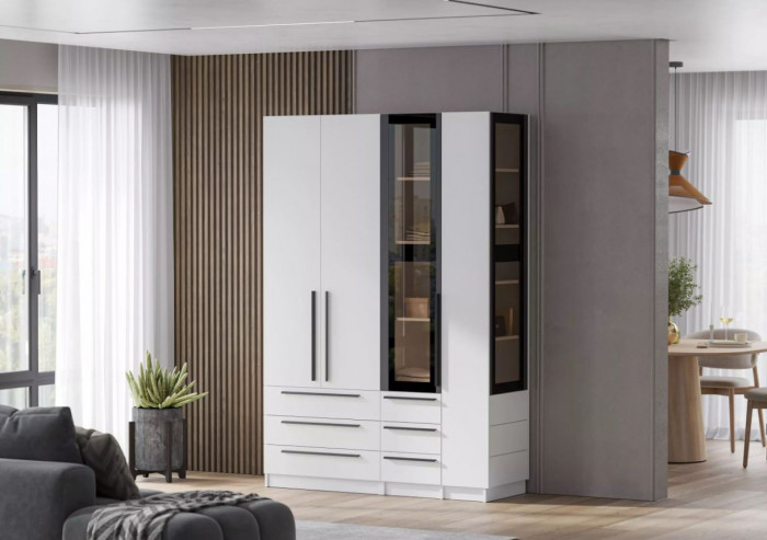 мс Берген ПТС3Я-300 белое дерево/софт черный