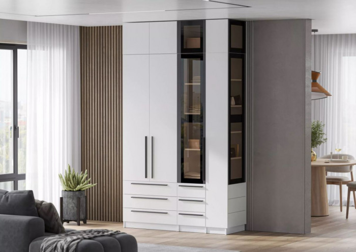 мс Берген ПТС3Я-300 белое дерево/софт черный