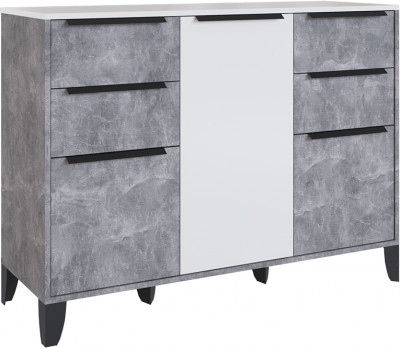 Малави Комод МК ателье светлое/белый глянец