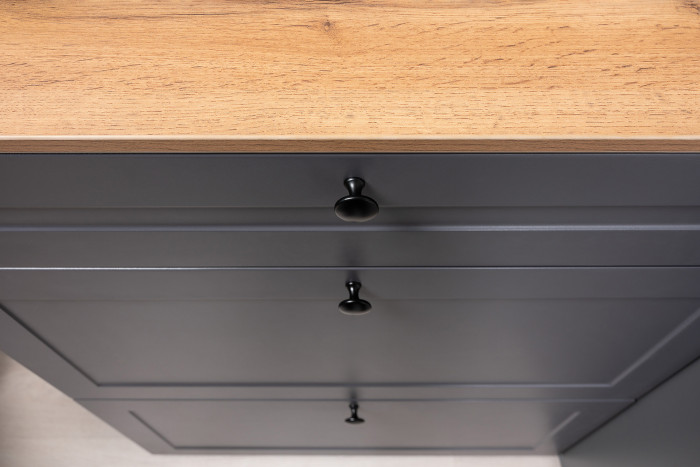 Остин Прихожая 16, серый графит/дуб крафт золотой