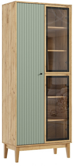 Модульная гостиная "Оливия", Крафт золотой/Олива софт (рамка AGT)