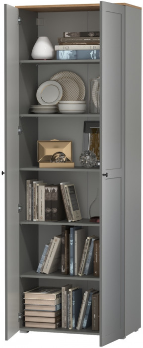 Остин 16.307 Шкаф, цвет серый графит/дуб крафт золотой, ШхГхВ 80х41,8х229,8 см.