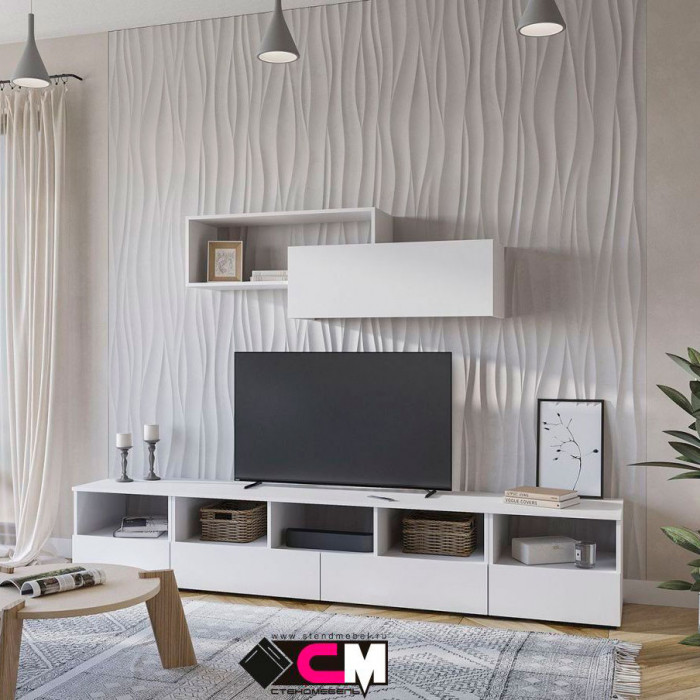 Хелен ПЛ 01 Полка (1,402х0,472х0,330) белый/белый