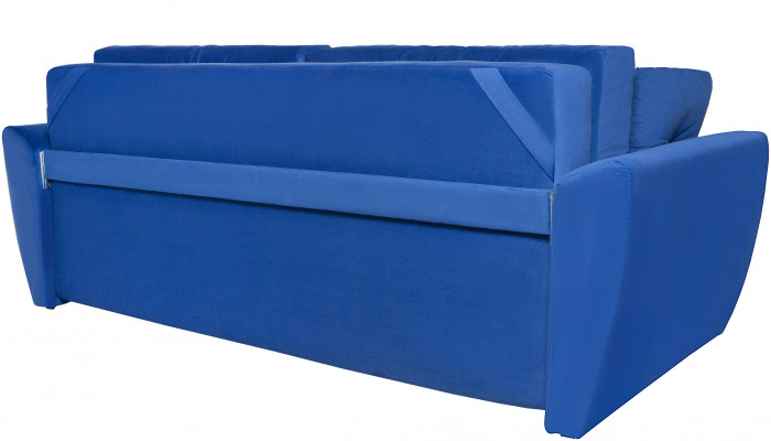 Диван еврокнижка Амстердам 160 ЛЮКС 07 ВЕЛЮР СИНИЙ