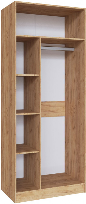 Прихожая Руэлла Шкаф универсальный дуб крафт золотой/графит серый