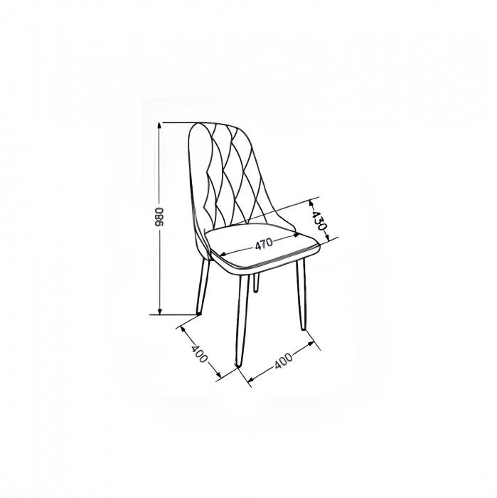 Стул "Граф" белый матовый Томми 11 графит