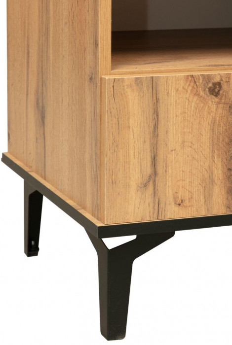 Шкаф комбинированный Либерти 51.02 (опора h150) Дуб вотан/Черный