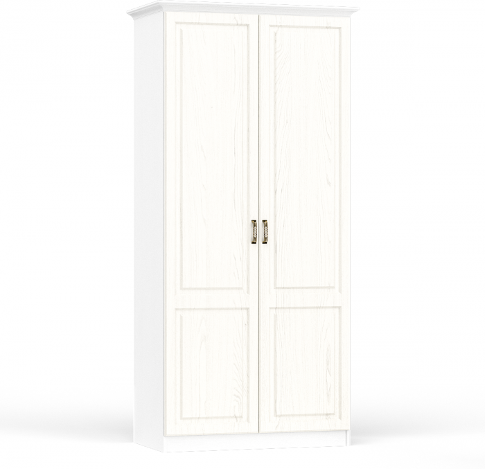 Ливерпуль Пуф 14.02 + Зеркало 03.242 + Шкаф для одежды + карниз 1000, цвет ясень ваниль/белый, универсальная сборка